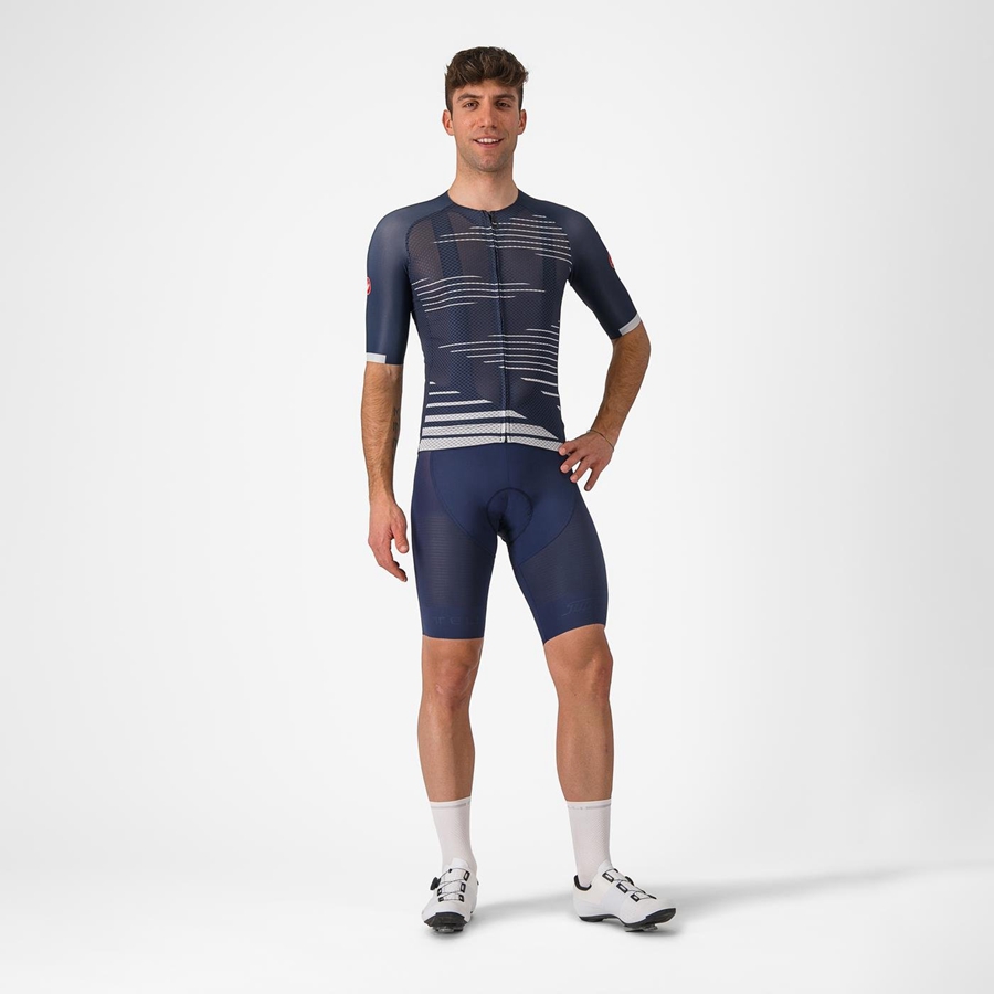 Castelli CLIMBER'S 4.0 Men Jersey Blue / Silver Grey | NH2783560