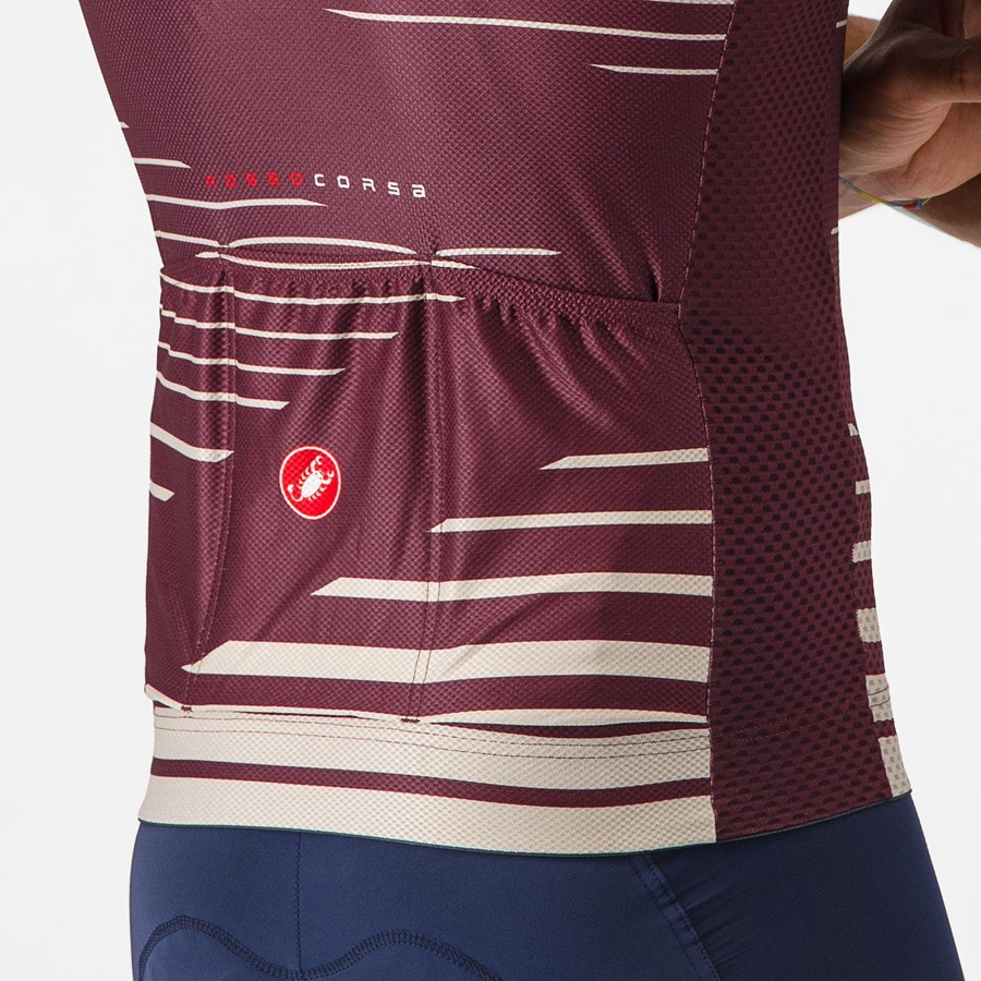 Castelli CLIMBER'S 4.0 Men Jersey Deep Burgundy / Silver | PY6425378