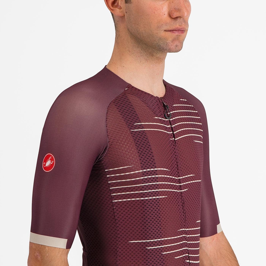 Castelli CLIMBER'S 4.0 Men Jersey Deep Burgundy / Silver | PY6425378