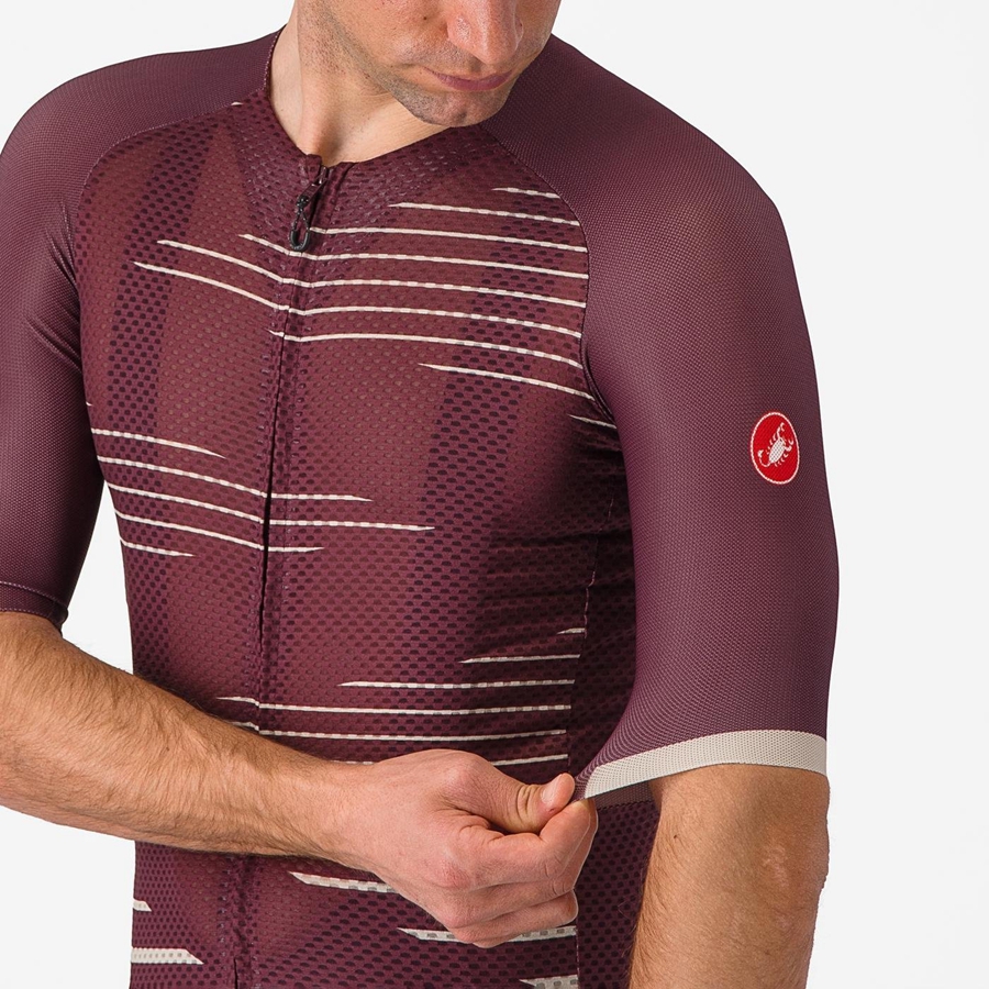 Castelli CLIMBER'S 4.0 Men Jersey Deep Burgundy / Silver | PY6425378