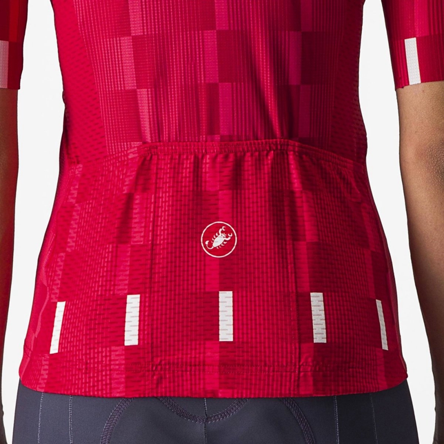 Castelli DIMENSIONE Women Jersey Red / White | QM5780496