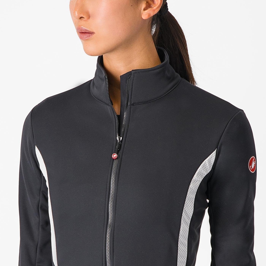 Castelli DINAMICA 2 Women Jackets Black / White | YW0328519