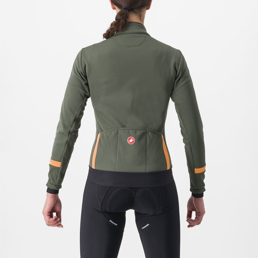 Castelli DINAMICA 2 Women Jackets Green | HI9021683