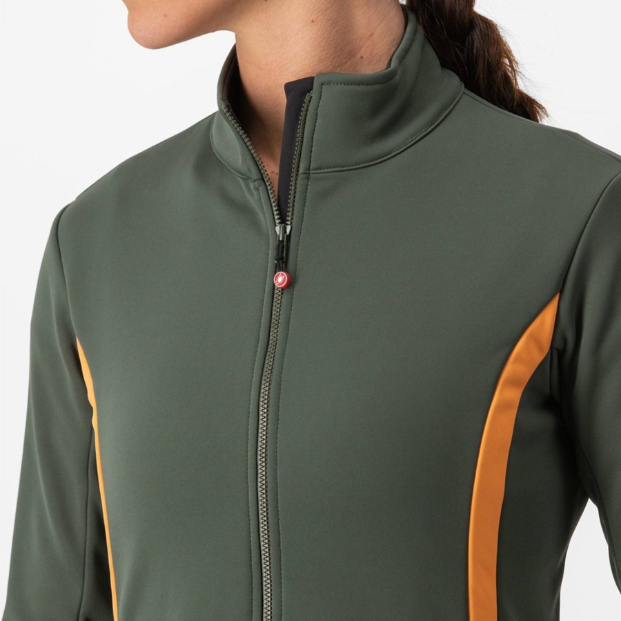 Castelli DINAMICA 2 Women Jackets Green | HI9021683