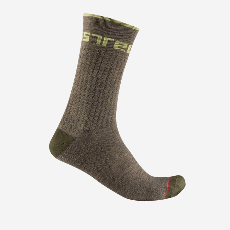 Castelli DISTANZA 20 Men Socks Grey | OW6541398