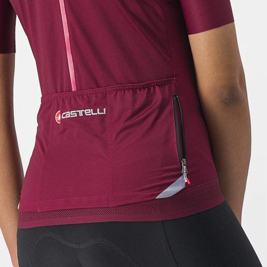 Castelli ENDURANCE W Women Jersey Burgundy | UZ5403179