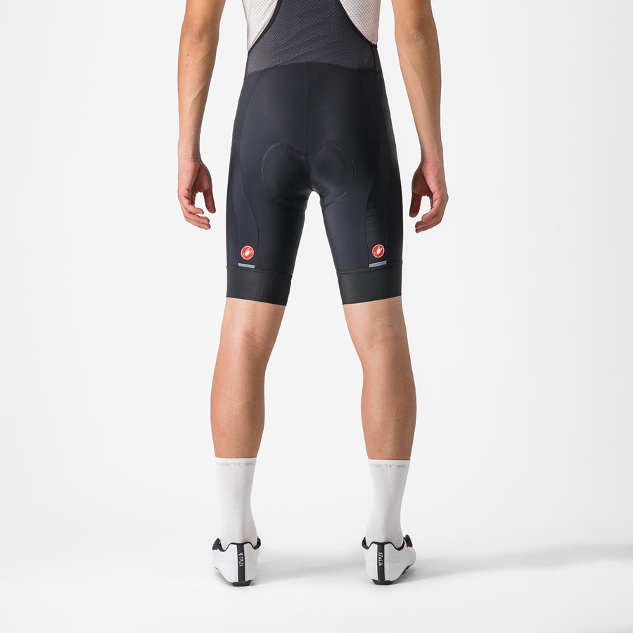 Castelli ENTRATA 2 Men Bib Shorts Black | VL6485291