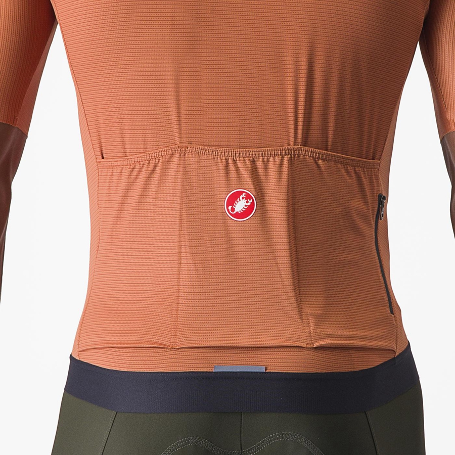 Castelli ESPRESSO Men Jersey Beige / Dark Grey | RU8529634