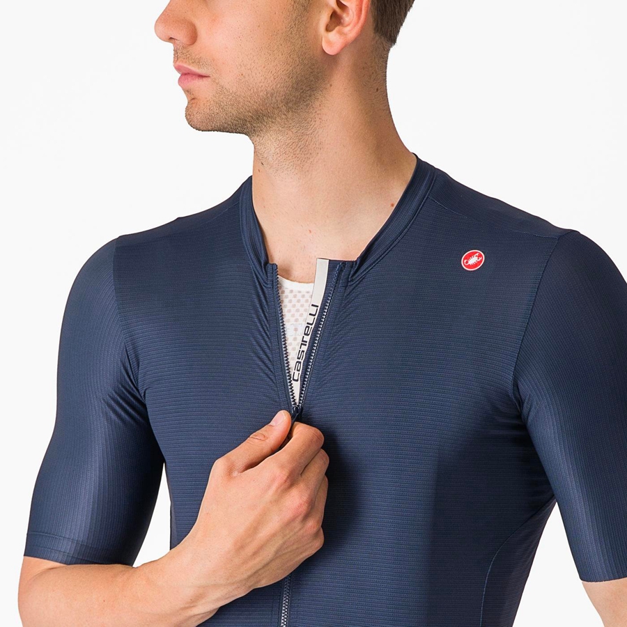 Castelli ESPRESSO Men Jersey Blue / Silver | DQ8450176