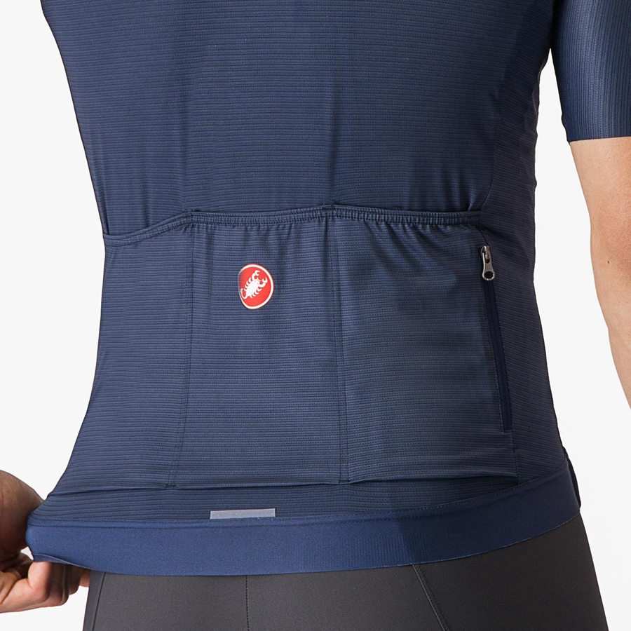 Castelli ESPRESSO Men Jersey Blue / Silver | DQ8450176