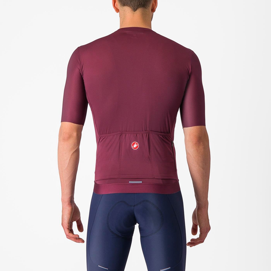 Castelli ESPRESSO Men Jersey Deep Burgundy / Silver | TH8201695