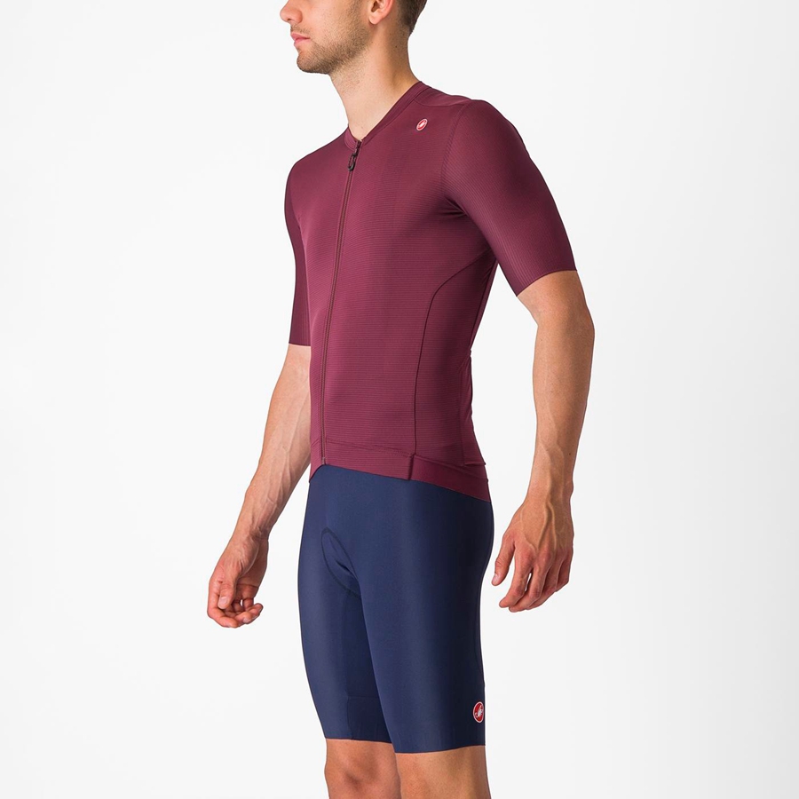 Castelli ESPRESSO Men Jersey Deep Burgundy / Silver | TH8201695