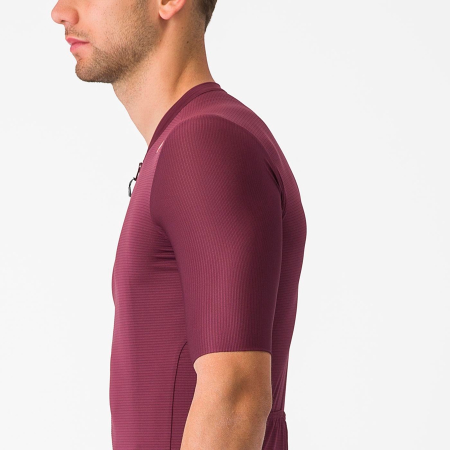 Castelli ESPRESSO Men Jersey Deep Burgundy / Silver | TH8201695