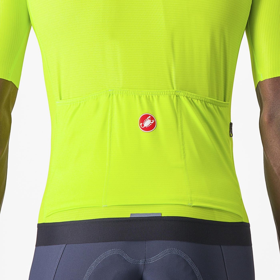 Castelli ESPRESSO Men Jersey Light Green / Deep Green | SE5769013