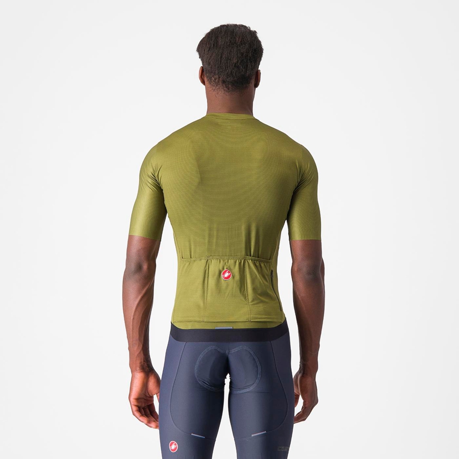 Castelli ESPRESSO Men Jersey Olive / Light Green | BM2530789