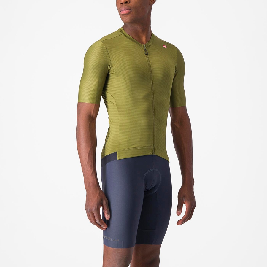 Castelli ESPRESSO Men Jersey Olive / Light Green | BM2530789