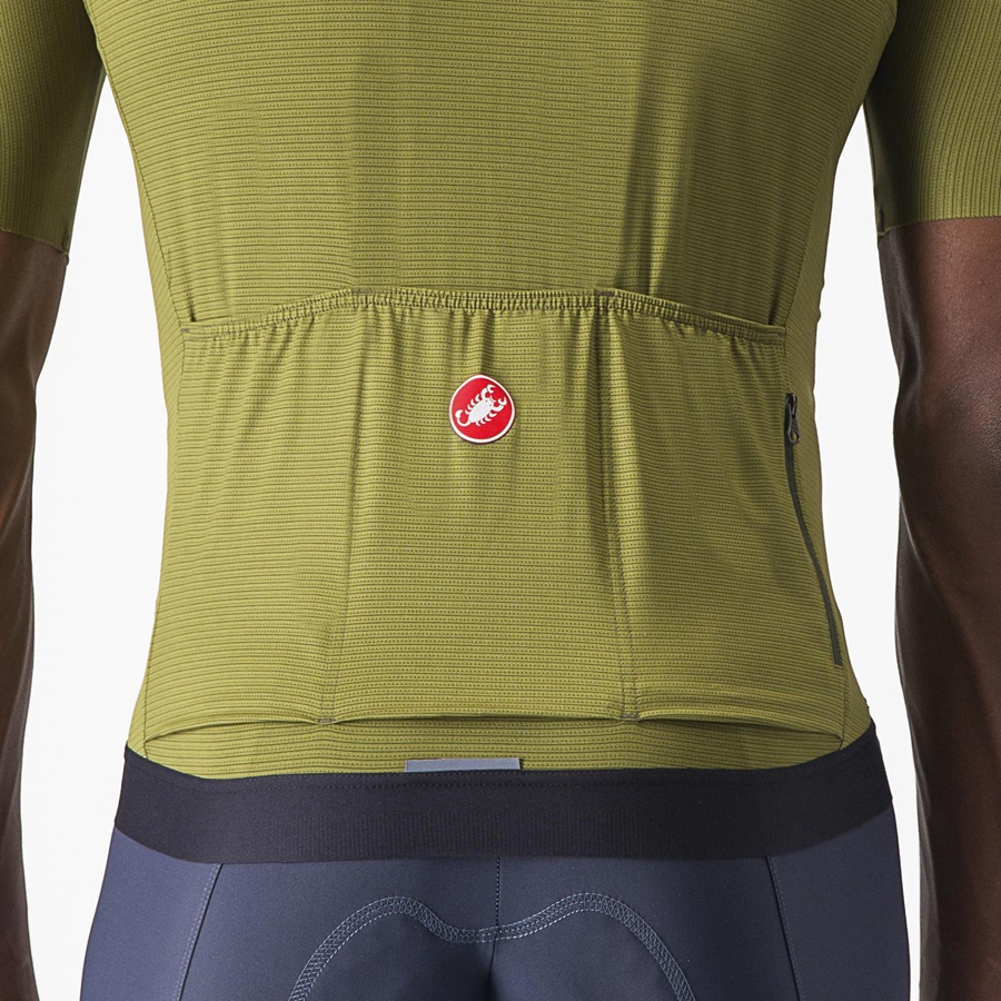 Castelli ESPRESSO Men Jersey Olive / Light Green | BM2530789