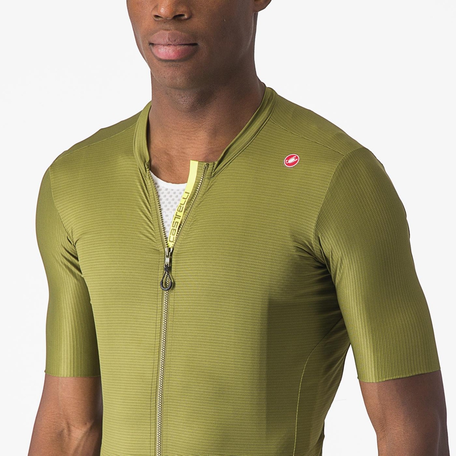 Castelli ESPRESSO Men Jersey Olive / Light Green | BM2530789