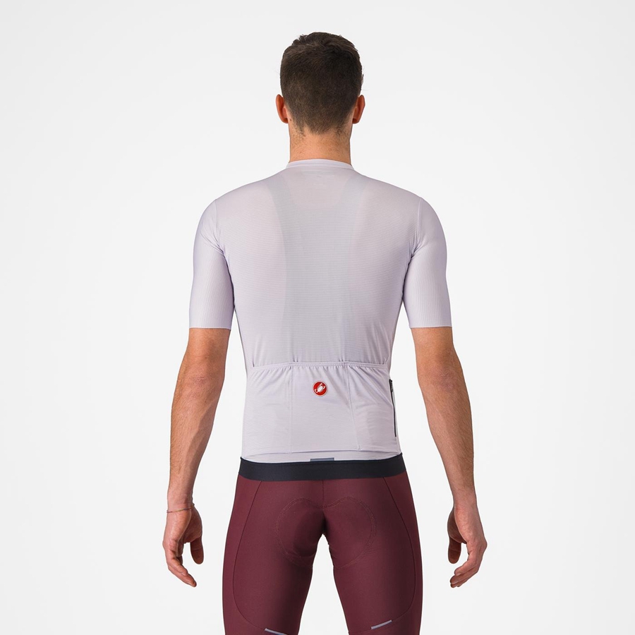 Castelli ESPRESSO Men Jersey Purple White / Dark Grey | JE4106573