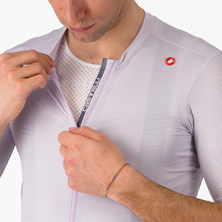 Castelli ESPRESSO Men Jersey Purple White / Dark Grey | JE4106573