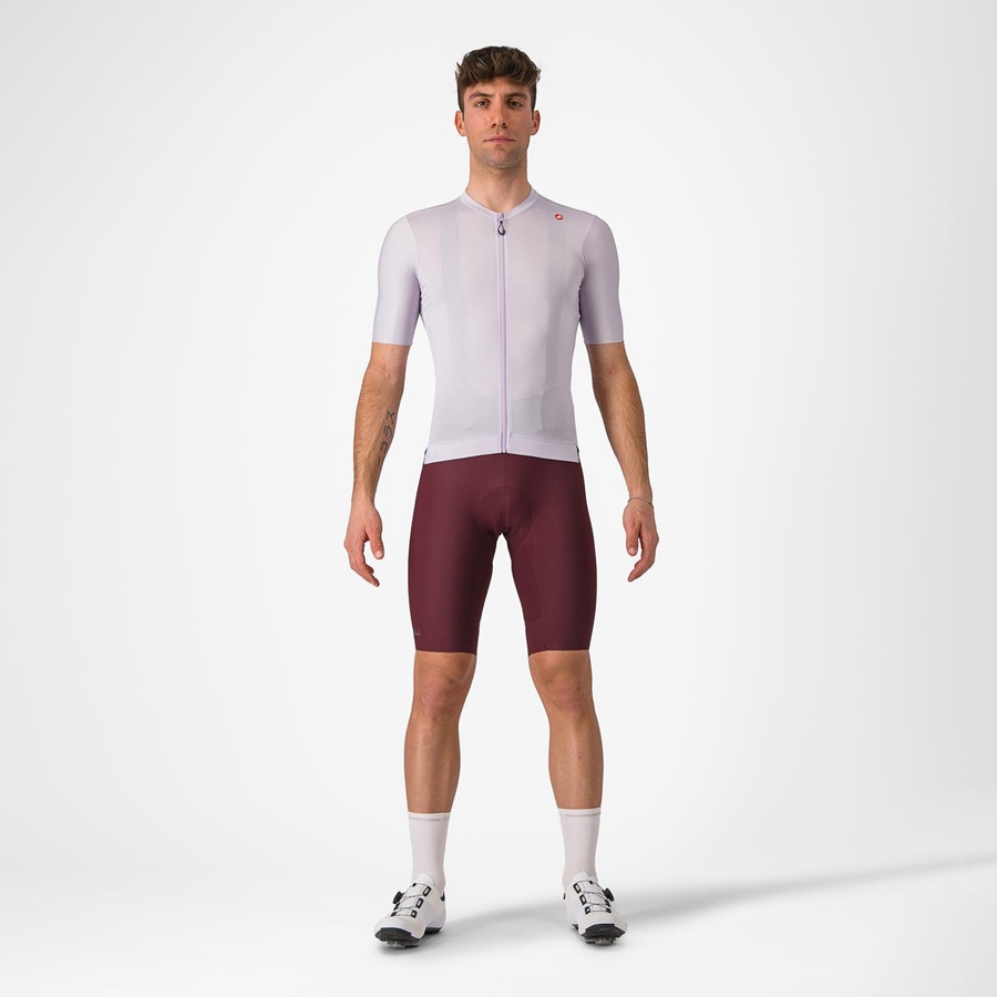 Castelli ESPRESSO Men Jersey Purple White / Dark Grey | JE4106573