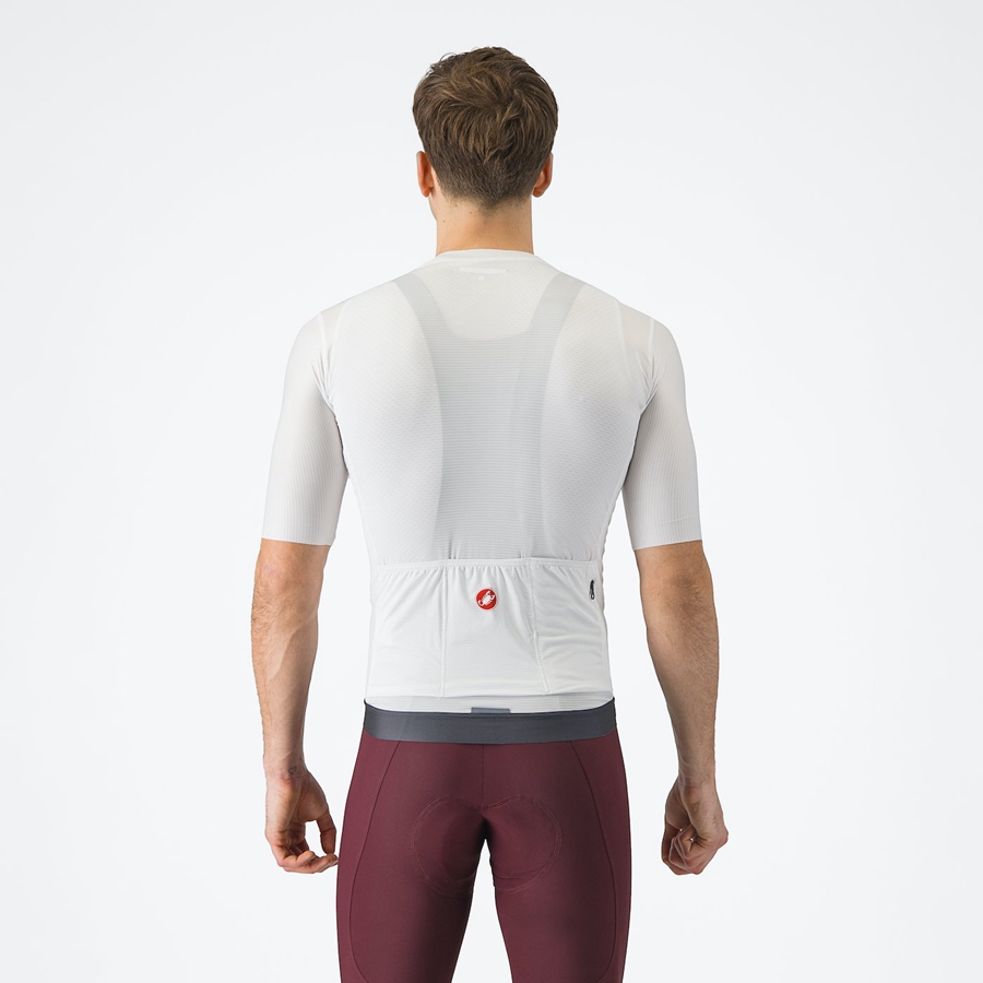 Castelli ESPRESSO Men Jersey White / Dark Grey | VJ2546138