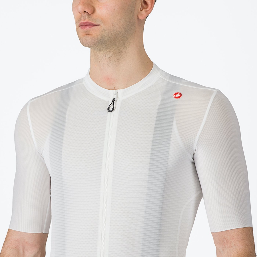 Castelli ESPRESSO Men Jersey White / Dark Grey | VJ2546138