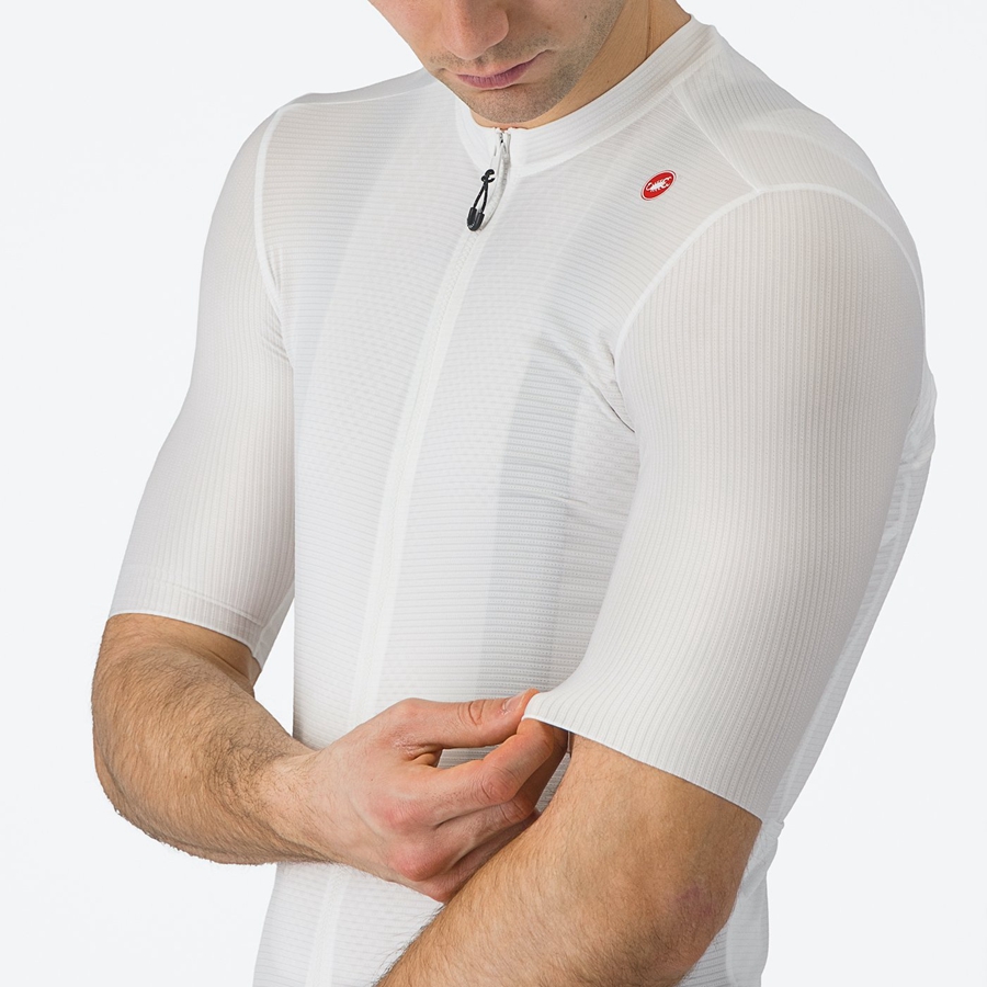 Castelli ESPRESSO Men Jersey White / Dark Grey | VJ2546138