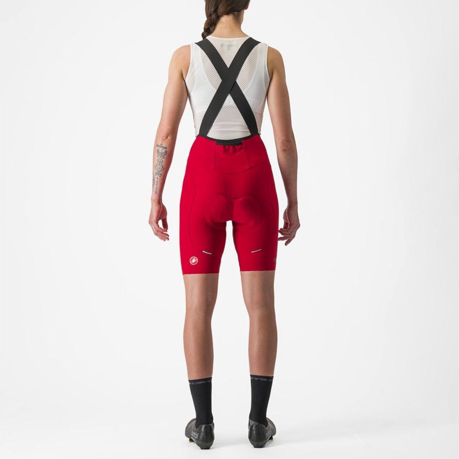 Castelli ESPRESSO W DT Women Bib Shorts Red | AB3592470