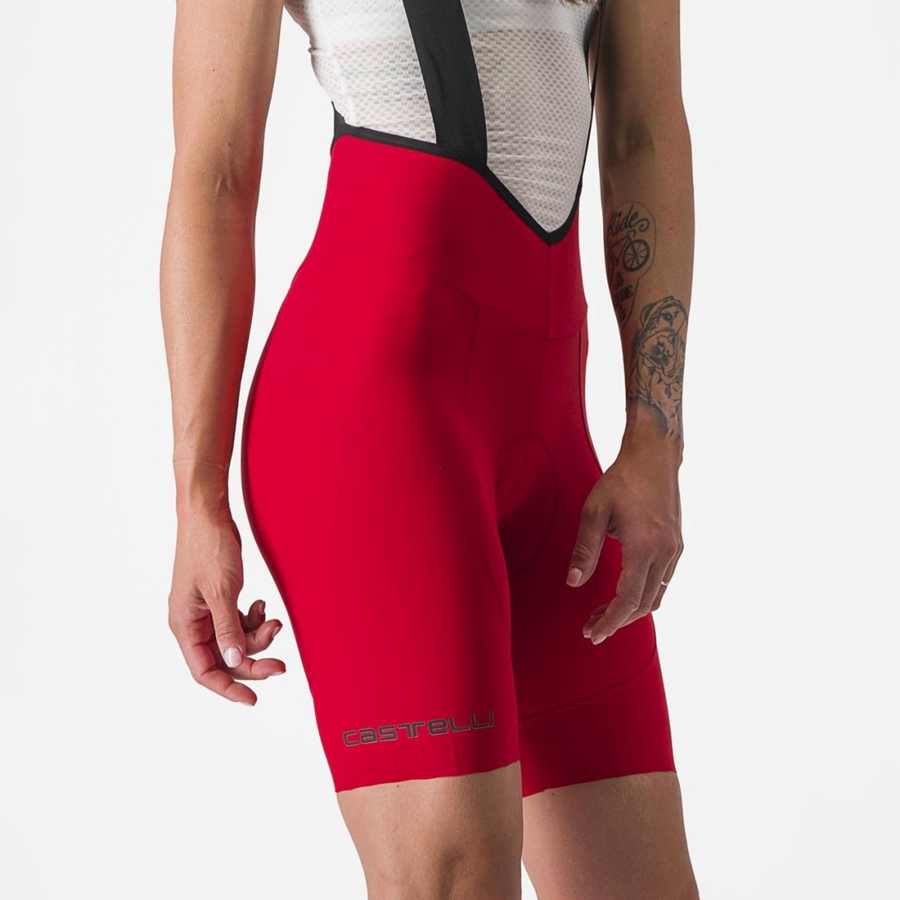 Castelli ESPRESSO W DT Women Bib Shorts Red | AB3592470