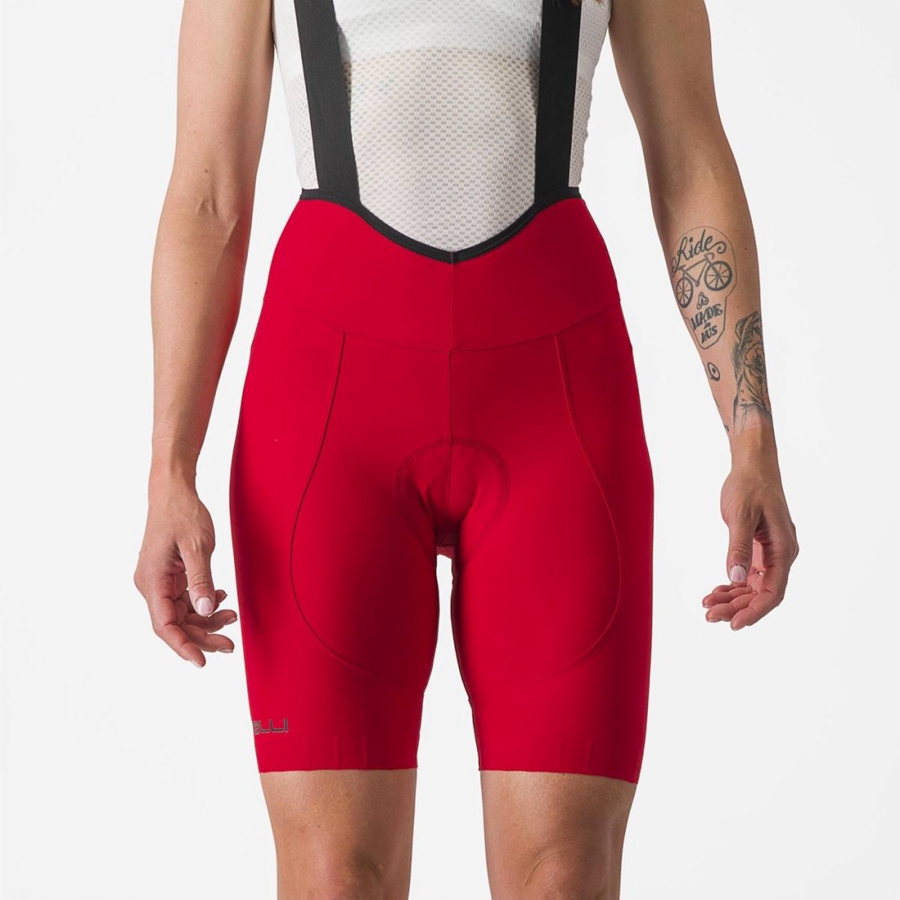 Castelli ESPRESSO W DT Women Bib Shorts Red | AB3592470