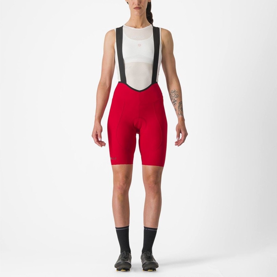 Castelli ESPRESSO W DT Women Bib Shorts Red | AB3592470