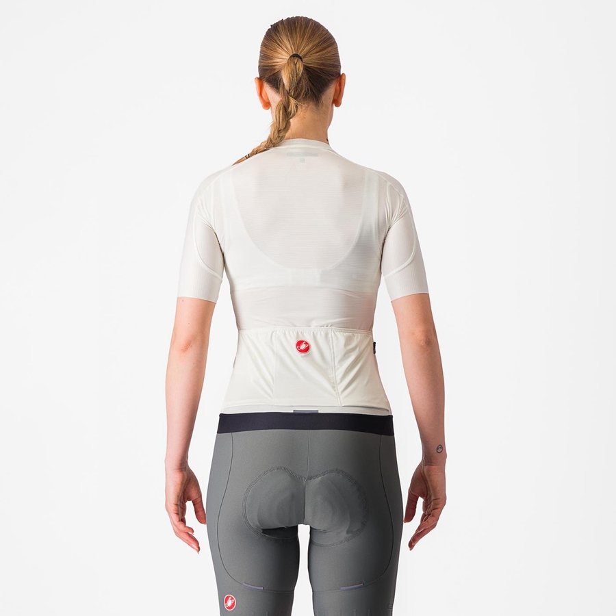 Castelli ESPRESSO W Women Jersey White / Dark Grey | QL9034571