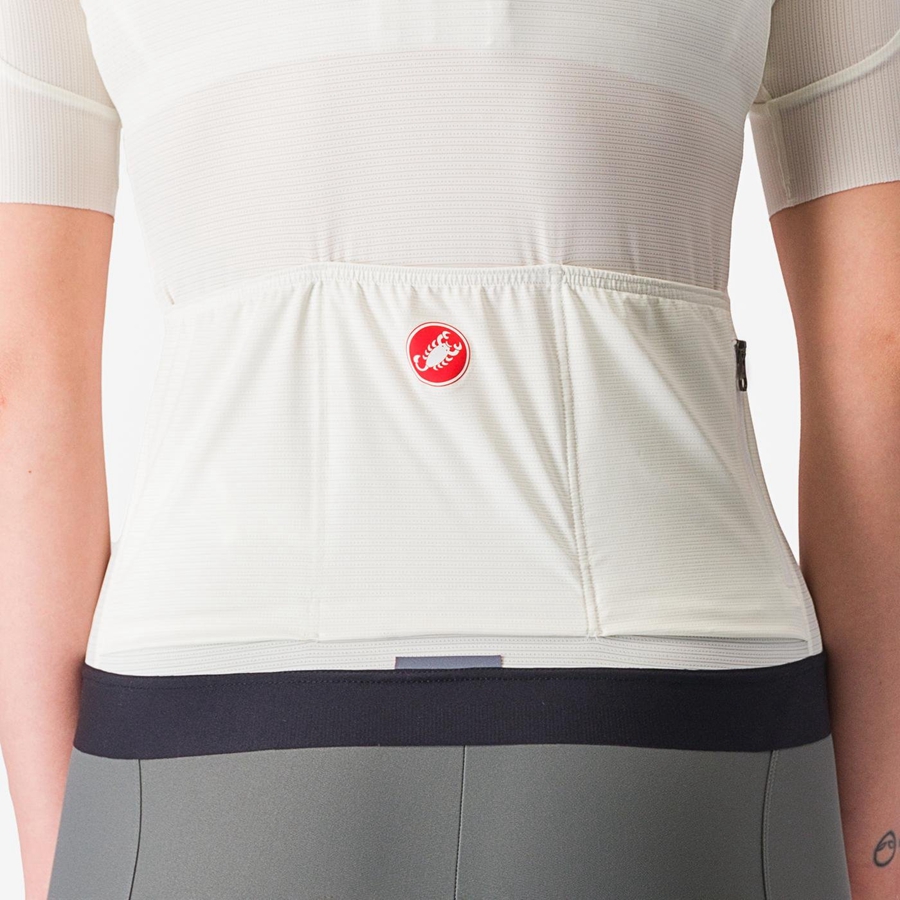 Castelli ESPRESSO W Women Jersey White / Dark Grey | QL9034571