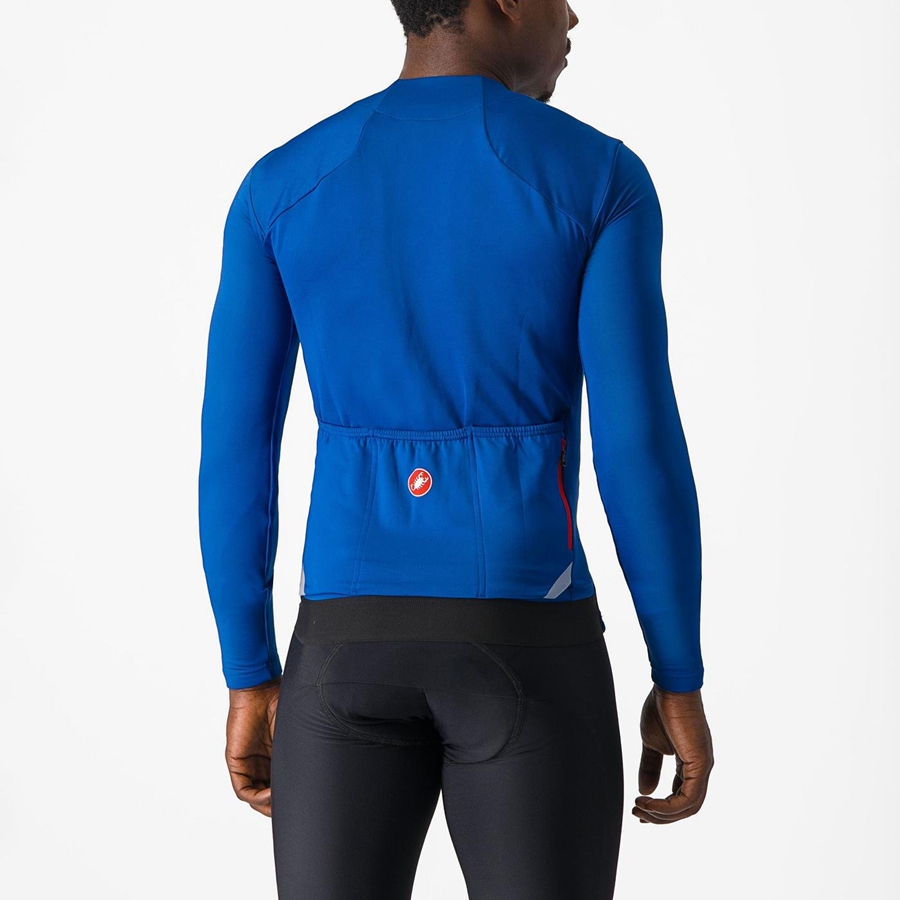 Castelli FLY LS Men Jersey Blue | UB5481036