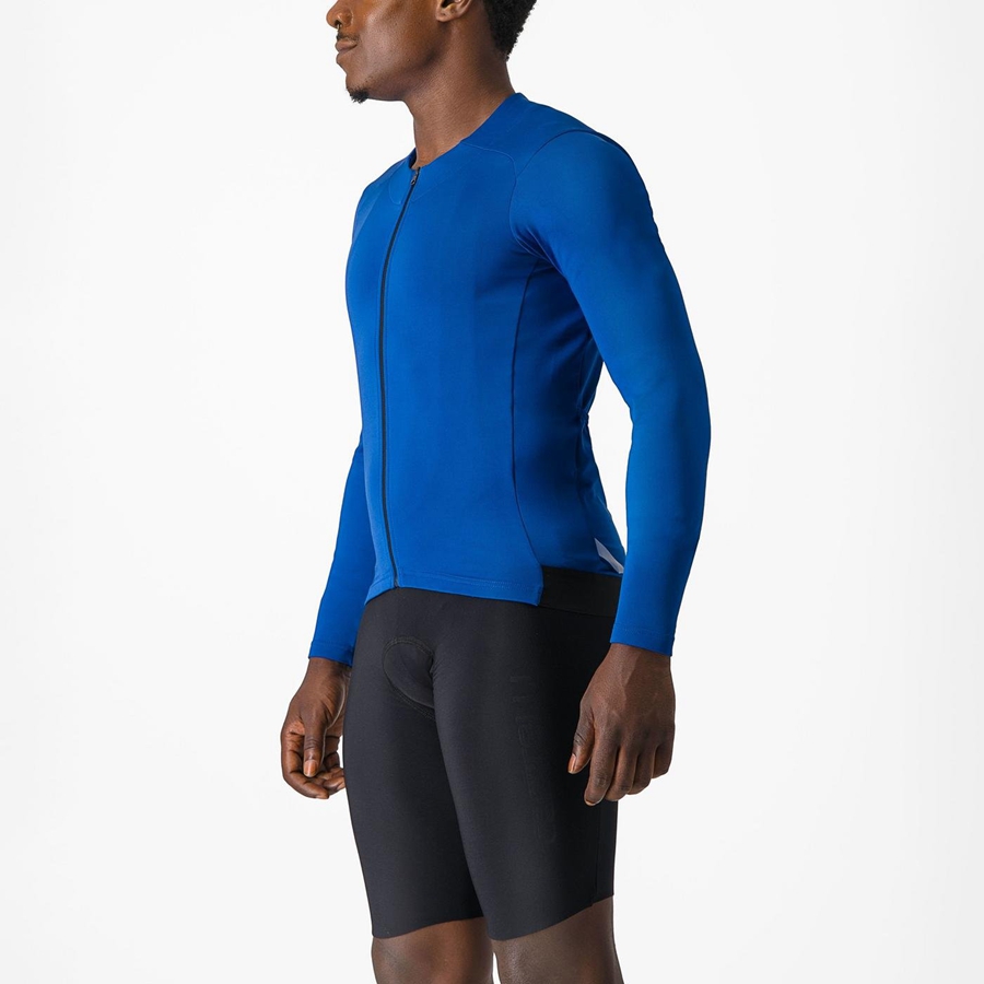 Castelli FLY LS Men Jersey Blue | UB5481036