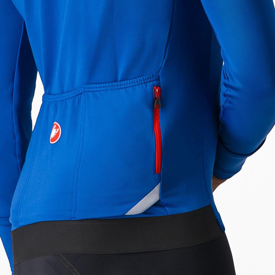 Castelli FLY LS Men Jersey Blue | UB5481036