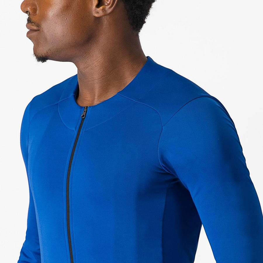 Castelli FLY LS Men Jersey Blue | UB5481036