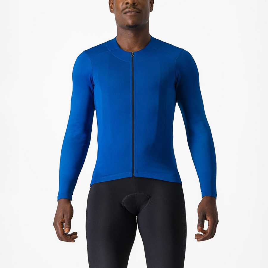 Castelli FLY LS Men Jersey Blue | UB5481036