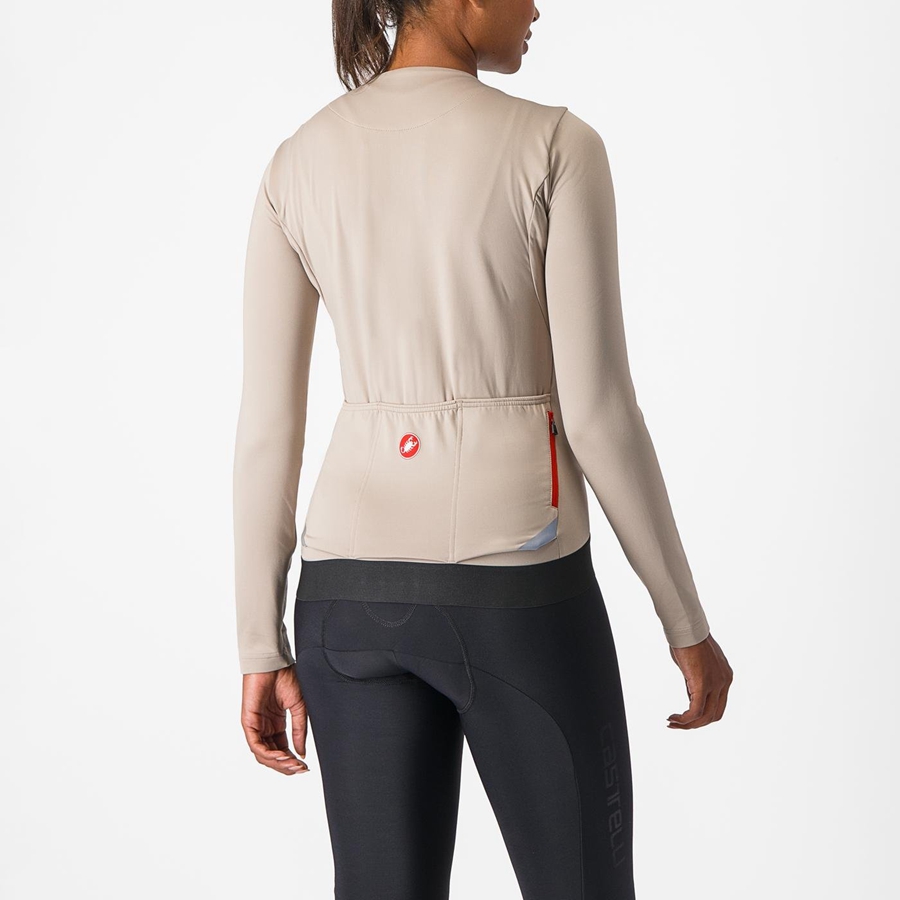 Castelli FLY LS W Women Jersey Grey | CZ9618542