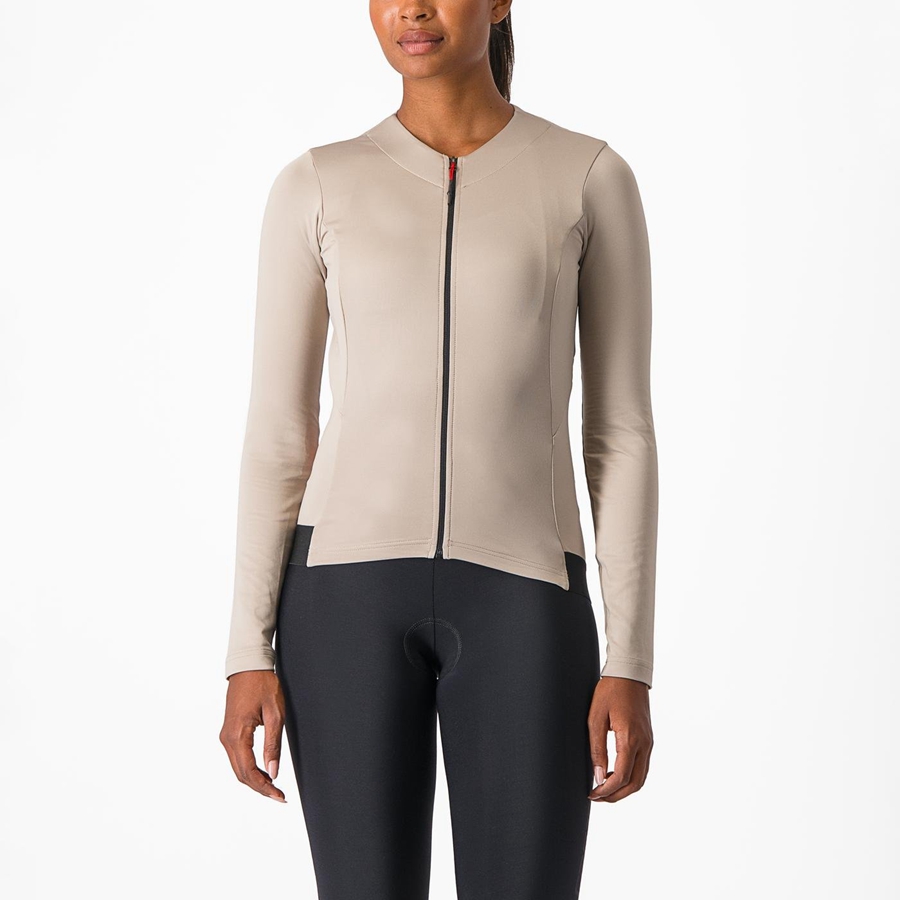 Castelli FLY LS W Women Jersey Grey | CZ9618542