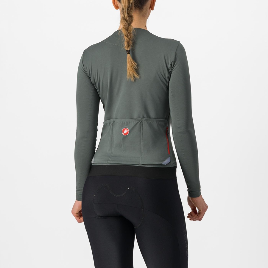 Castelli FLY LS W Women Jersey Grey | JO3527910