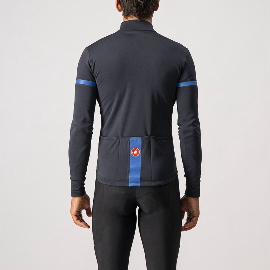 Castelli FONDO 2 FZ Men Jersey Black / Blue | OI4315729