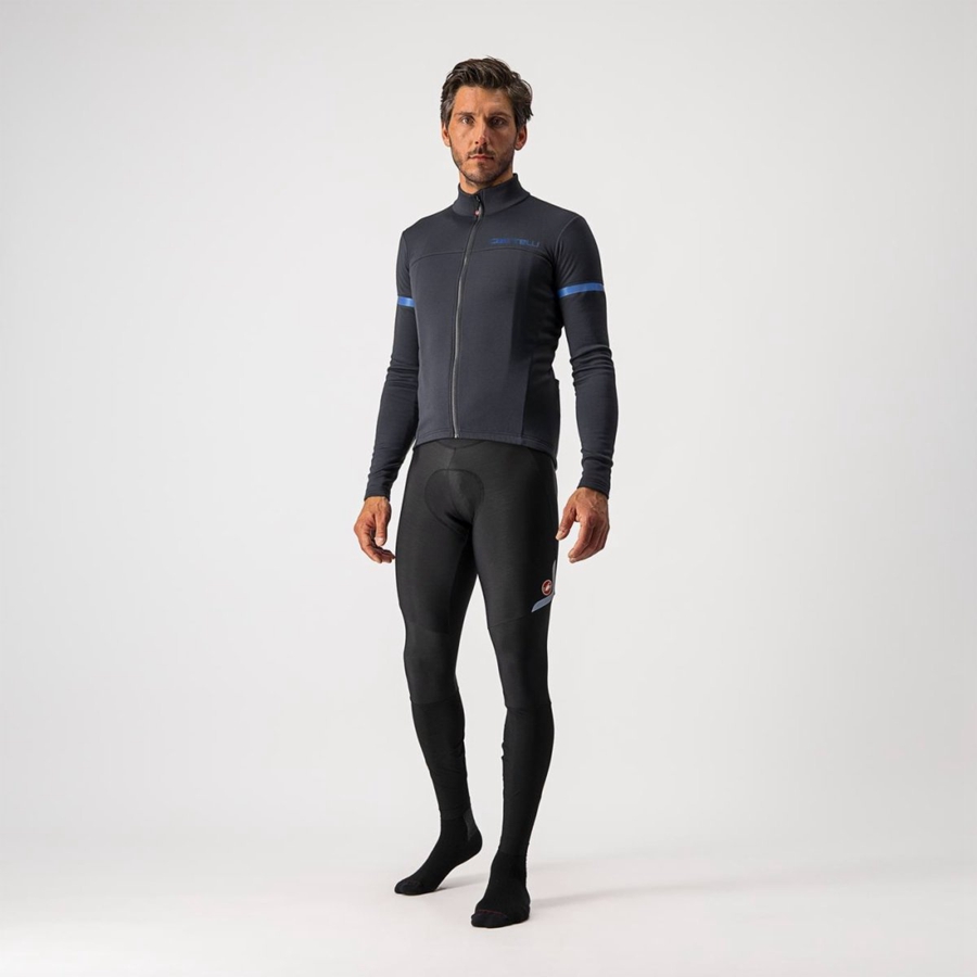 Castelli FONDO 2 FZ Men Jersey Black / Blue | OI4315729