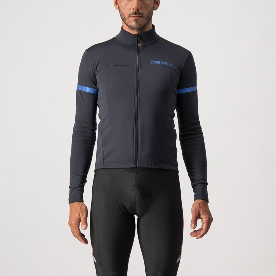 Castelli FONDO 2 FZ Men Jersey Black / Blue | OI4315729