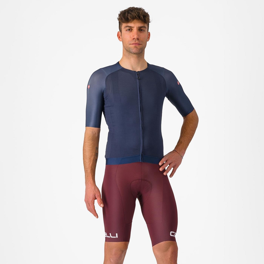 Castelli FREE AERO RC CLASSIC Men Bib Shorts Deep Burgundy / White | ED3754981