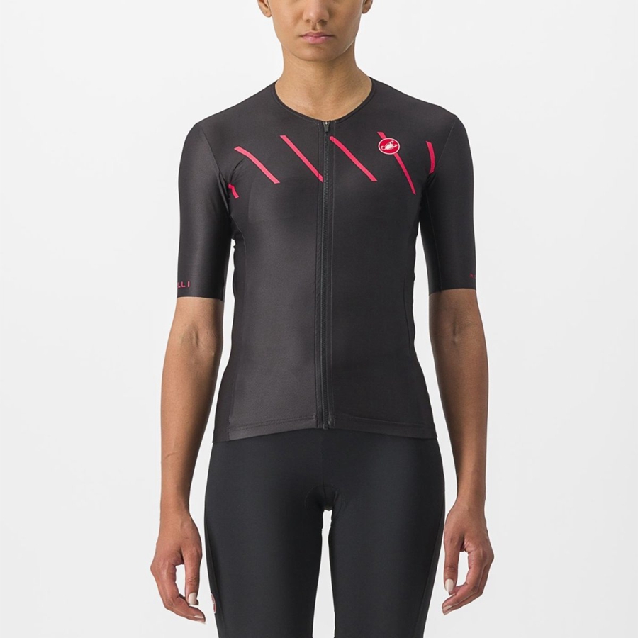 Castelli FREE SPEED 2 W RACE TOP Women Suits Black | BC6514890