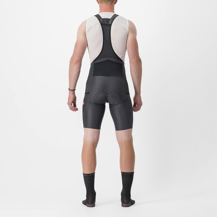 Castelli FREE UNLIMITED Men Bib Shorts Dark Grey | WP6753082