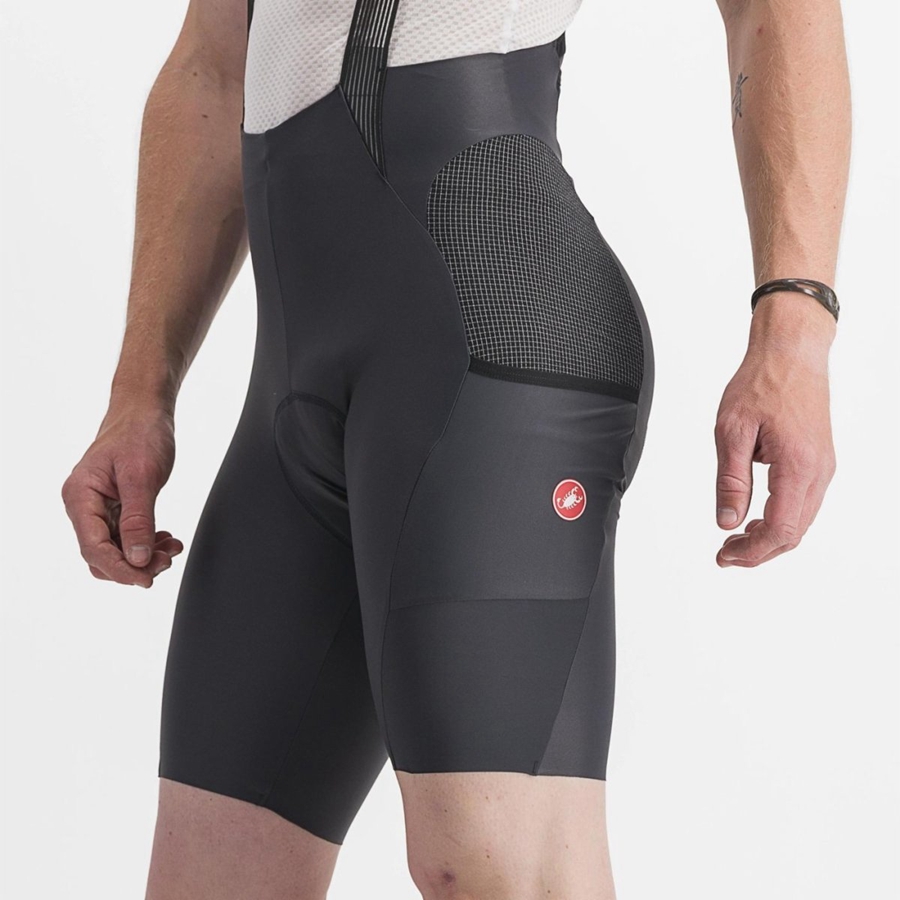 Castelli FREE UNLIMITED Men Bib Shorts Dark Grey | WP6753082