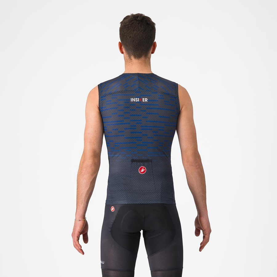 Castelli INSIDER SLEEVELESS Men Jersey Blue | FG1359678